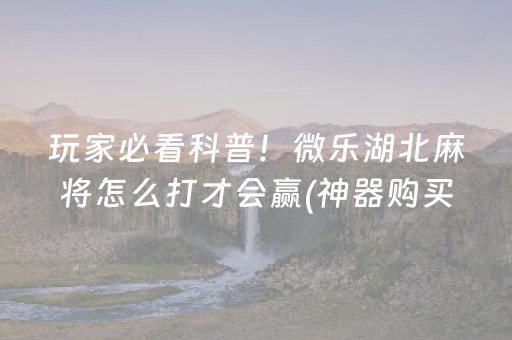 推荐十款“云南微乐麻将助赢神器购买”（怎么增加胜率)