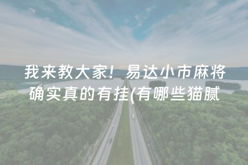 我来教大家！易达小市麻将确实真的有挂(有哪些猫腻)
