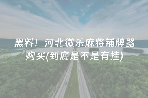 玩家必备教程“微信小程序麻将怎么增加胜率”（神器通用版)