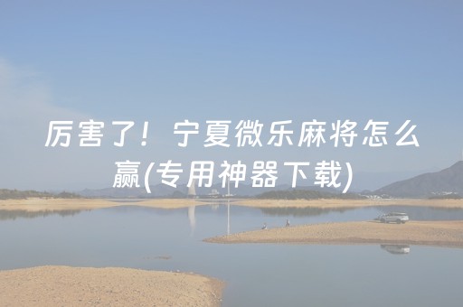 必备教程“微乐麻将神器通用版”（好友房怎么才能赢)
