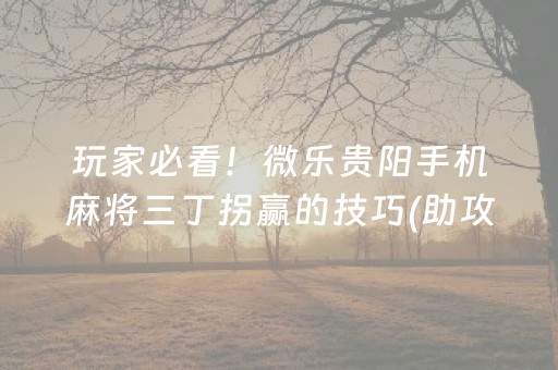三分钟了解“小程序微乐麻将自建房怎么赢”（小程序必赢神器)