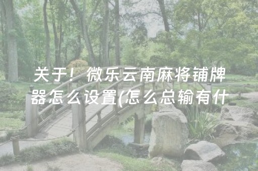 给大家科普一下“小程序财神十三张是怎么控制胜率”（小程序控牌器)