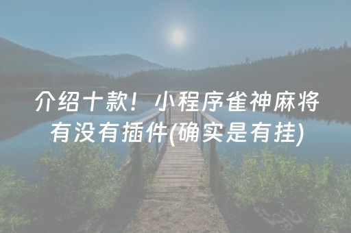 介绍十款！小程序雀神麻将有没有插件(确实是有挂)