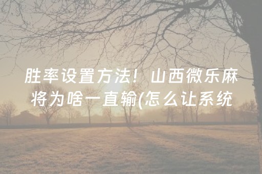 一分钟揭秘“微信财神十三张小程序如何赢分”（辅助器插件)
