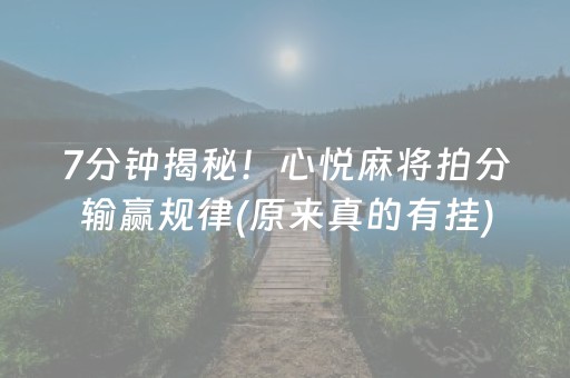 一分钟了解“微信小程序微乐麻将如何提高胜率”（输赢规律)