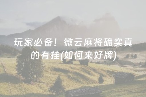 7分钟揭秘“微乐广东麻将插件下载”（充会员胜率高)
