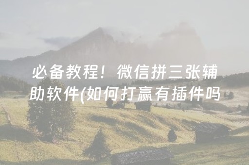 给玩家盘点十款“微乐湖南麻将三打哈输赢规律”（专用神器下载)