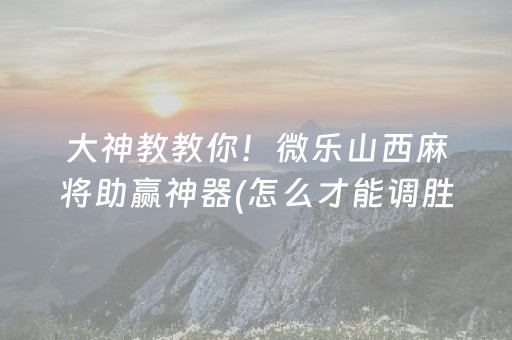 必看盘点揭秘“微乐海南麻将助赢神器”（为什么有人一直赢)
