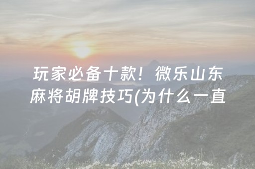重大通报“微乐跑得快充值后胜率能提高吗”（插件开挂免费AI)