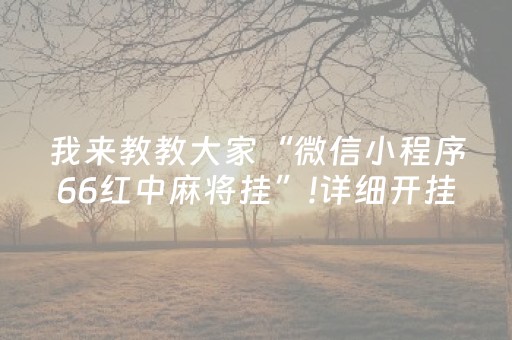 三分钟了解“小程序微乐麻将怎么设置能有好牌”（控牌神器)