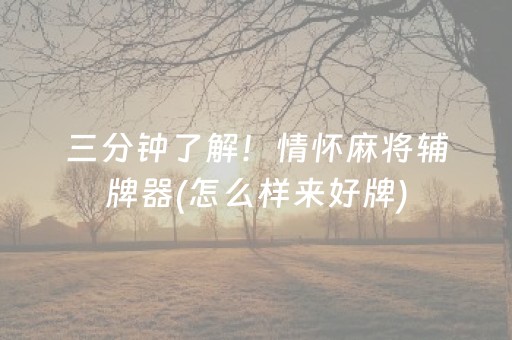 3分钟讲解“微乐陕西麻将专用神器”（万能开挂神器)