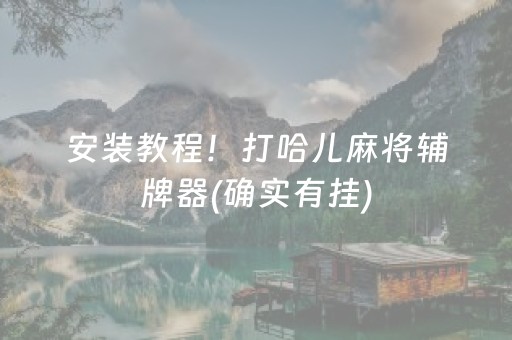 安装教程！打哈儿麻将辅牌器(确实有挂)