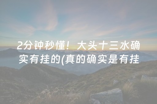 2分钟秒懂！大头十三水确实有挂的(真的确实是有挂)