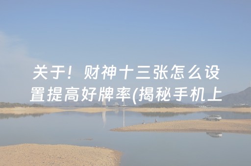 关于！财神十三张怎么设置提高好牌率(揭秘手机上系统发好牌)