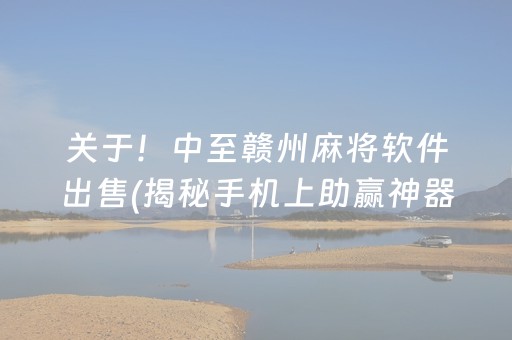 关于！中至赣州麻将软件出售(揭秘手机上助赢神器)