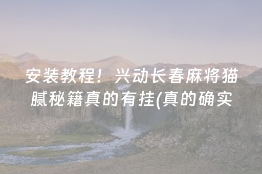 安装教程！兴动长春麻将猫腻秘籍真的有挂(真的确实是有挂)