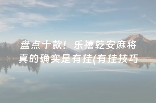 盘点十款！乐禧乾安麻将真的确实是有挂(有挂技巧辅助器)