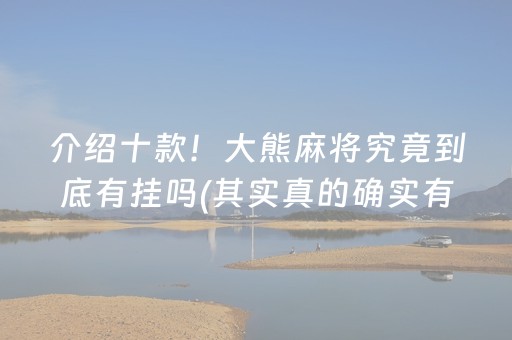 介绍十款！大熊麻将究竟到底有挂吗(其实真的确实有挂)