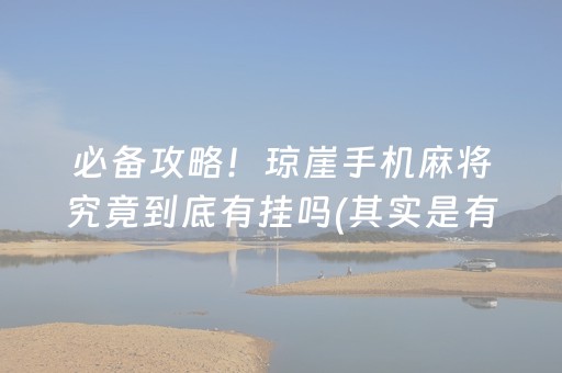 必备攻略！琼崖手机麻将究竟到底有挂吗(其实是有挂确实有挂)