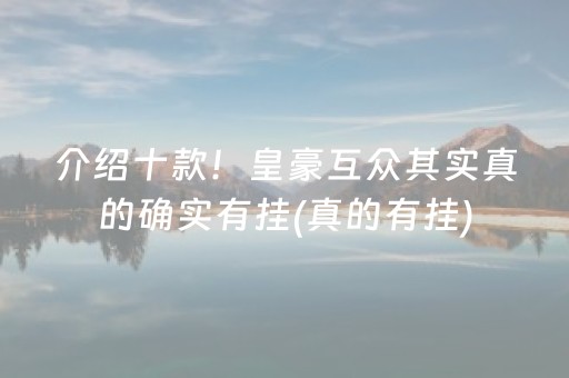 介绍十款！皇豪互众其实真的确实有挂(真的有挂)