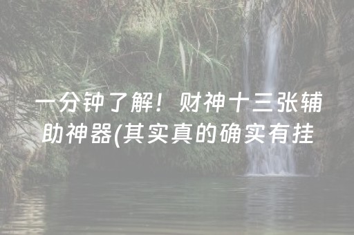 一分钟了解！财神十三张辅助神器(其实真的确实有挂)