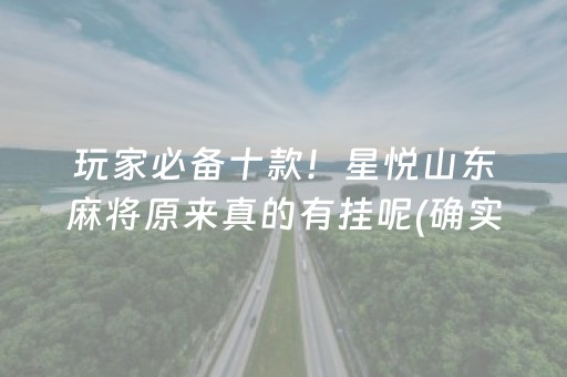 玩家必备十款！星悦山东麻将原来真的有挂呢(确实是有挂的)