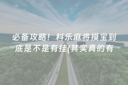 必备攻略！科乐麻将摸宝到底是不是有挂(其实真的有挂)
