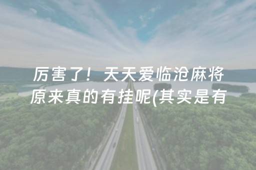 厉害了！天天爱临沧麻将原来真的有挂呢(其实是有挂确实有挂)