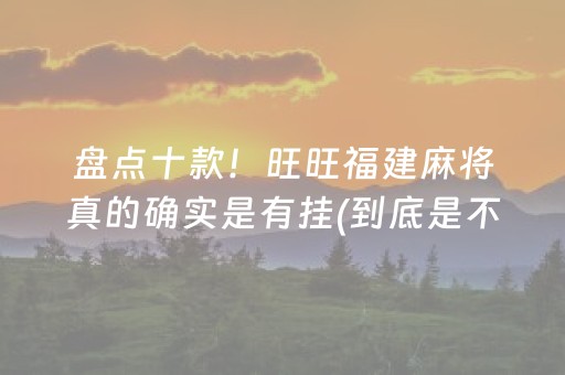 盘点十款！旺旺福建麻将真的确实是有挂(到底是不是有挂)