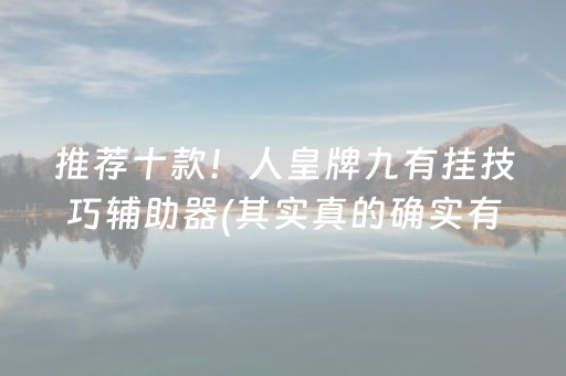推荐十款！人皇牌九有挂技巧辅助器(其实真的确实有挂)