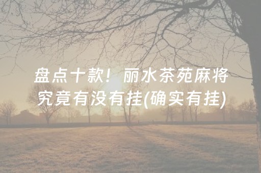盘点十款！丽水茶苑麻将究竟有没有挂(确实有挂)
