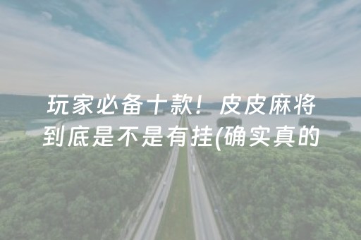 玩家必备十款！皮皮麻将到底是不是有挂(确实真的有挂)