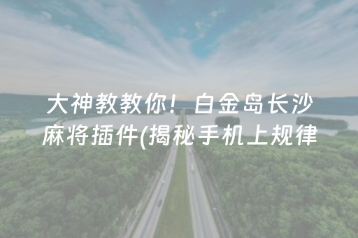 大神教教你！白金岛长沙麻将插件(揭秘手机上规律攻略)