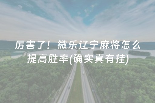 厉害了！微乐辽宁麻将怎么提高胜率(确实真有挂)