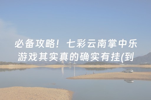 必备攻略！七彩云南掌中乐游戏其实真的确实有挂(到底是不是有挂)