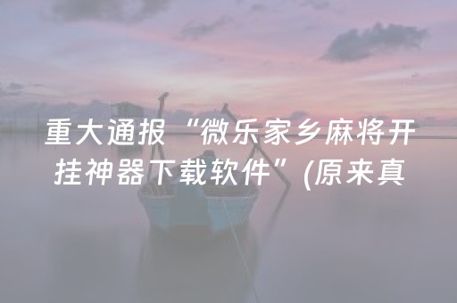 一分钟了解“微乐山东麻将输赢规律”（控牌神器)