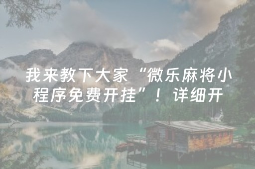 7分钟揭秘“微乐麻将插件购买”（助赢神器)