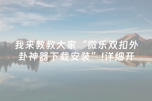 厉害了“微乐保皇自建房怎么拿好牌”（免费辅助)