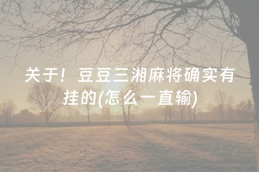 介绍十款“微乐麻将一直输是被系统针对了吗”（提高胜率软件)