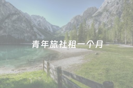 青年旅社租一个月（青年旅社的价格是一个人的还是一个房间的）