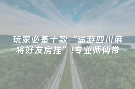 玩家必备十款“途游四川麻将好友房挂”!专业师傅带你一起了解（详细教程）-抖音