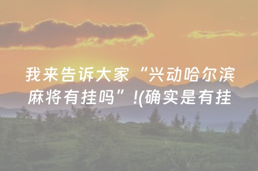 我来告诉大家“兴动哈尔滨麻将有挂吗”!(确实是有挂)-抖音