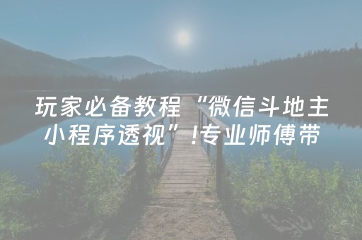 安装教程“微乐海南麻将辅助器插件”（小程序辅助软件)