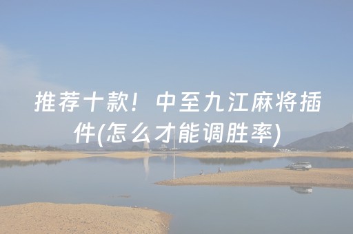推荐十款！中至九江麻将插件(怎么才能调胜率)