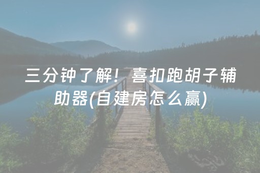 三分钟了解！喜扣跑胡子辅助器(自建房怎么赢)