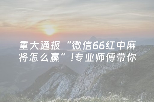 大神教教你“微信小程序微乐麻将如何让系统发好牌”（开挂神器下载)