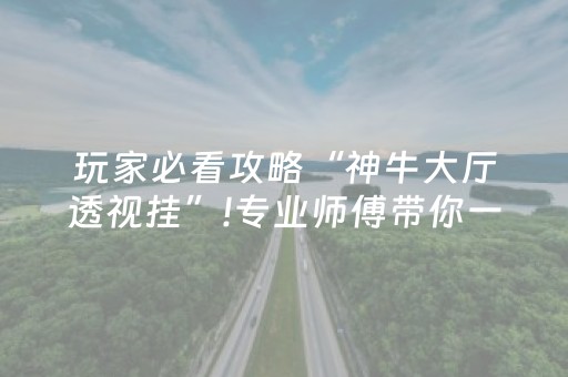 玩家必看攻略“神牛大厅透视挂”!专业师傅带你一起了解（详细教程）-抖音