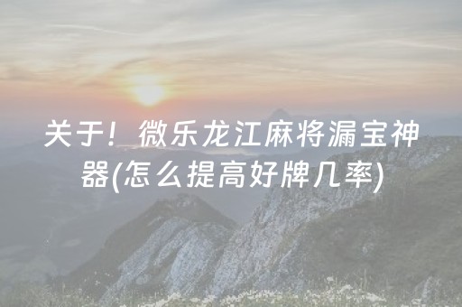 厉害了“微乐宁夏麻将插件购买”（开挂辅助插件)