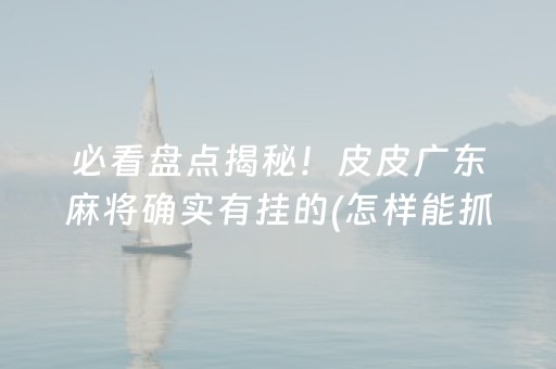 玩家必看攻略“微乐家乡麻将助赢神器”（有什么规律)