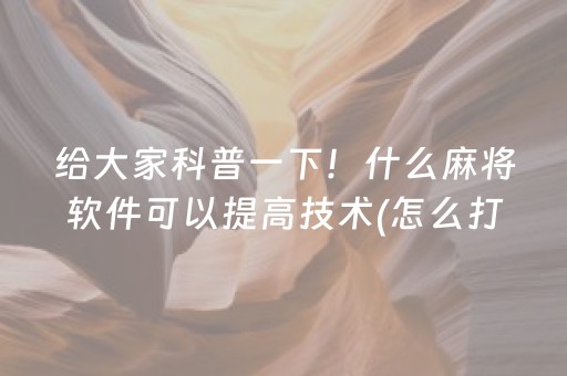 厉害了“微乐陕西麻将助赢神器购买”（怎么提高胜率)
